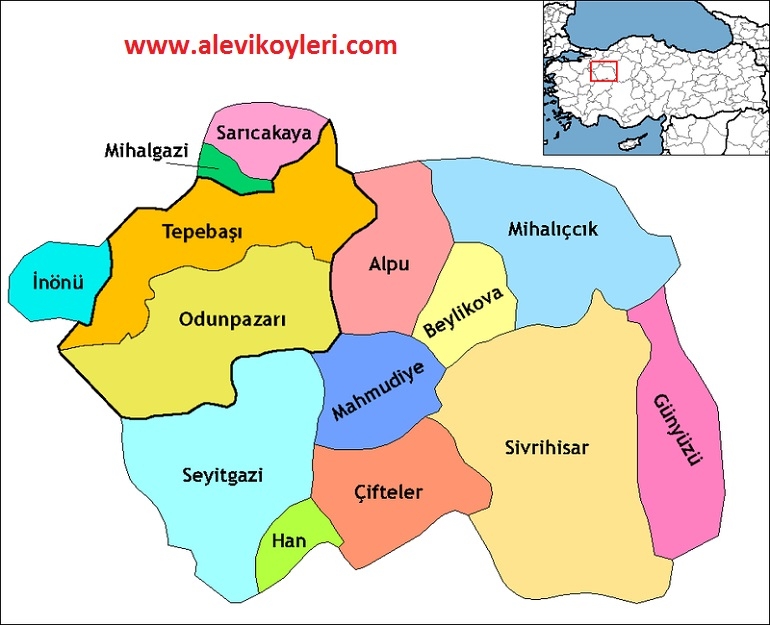 Alevi Köyleri Haritası (İllere göre) 16