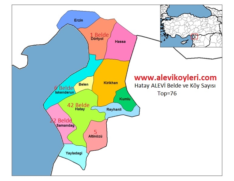 Alevi Köyleri Haritası (İllere göre) 20