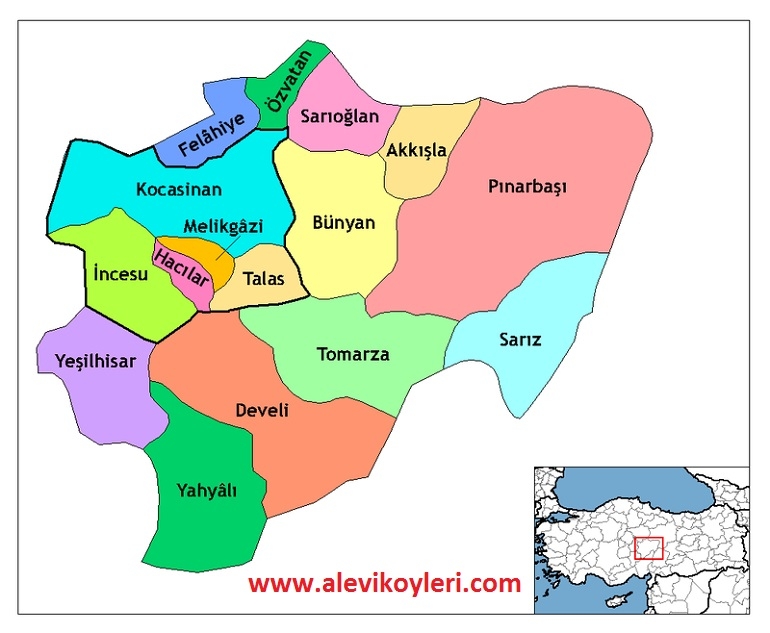 Alevi Köyleri Haritası (İllere göre) 24