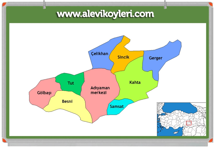 Alevi Köyleri Haritası (İllere göre) 36