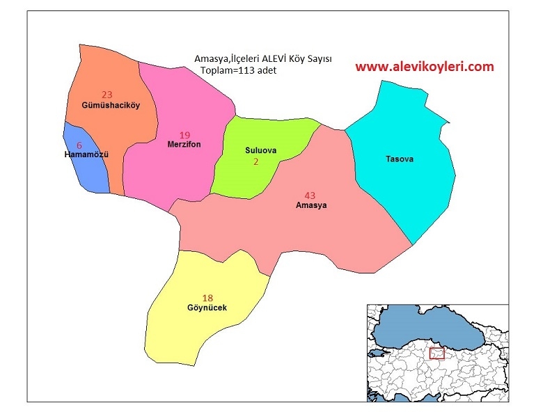 Alevi Köyleri Haritası (İllere göre) 4