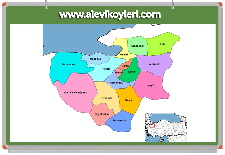 Alevi Köyleri Haritası (İllere göre) 44