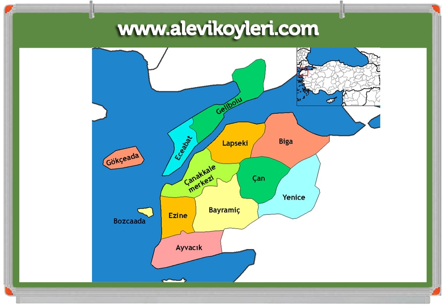 Alevi Köyleri Haritası (İllere göre) 45
