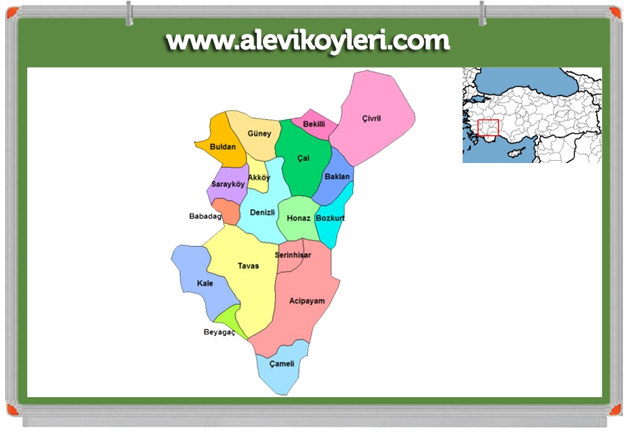 Alevi Köyleri Haritası (İllere göre) 47