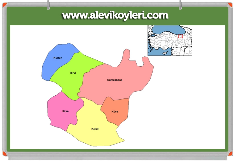 Alevi Köyleri Haritası (İllere göre) 49