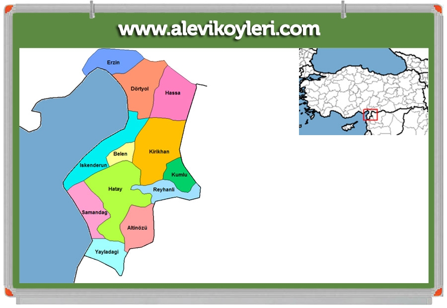 Alevi Köyleri Haritası (İllere göre) 50
