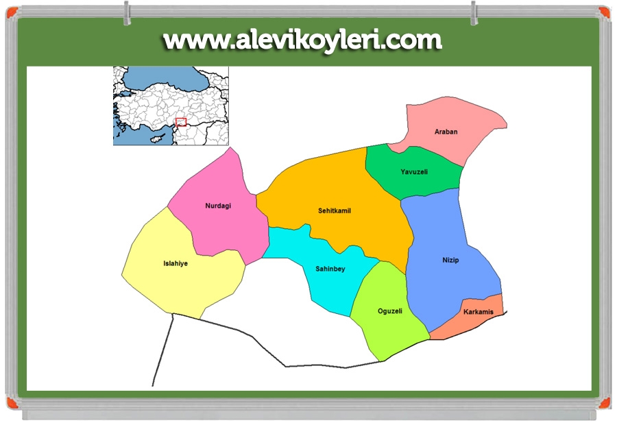 Alevi Köyleri Haritası (İllere göre) 57