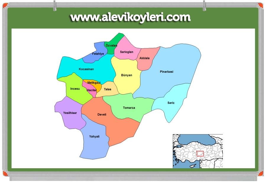 Alevi Köyleri Haritası (İllere göre) 60