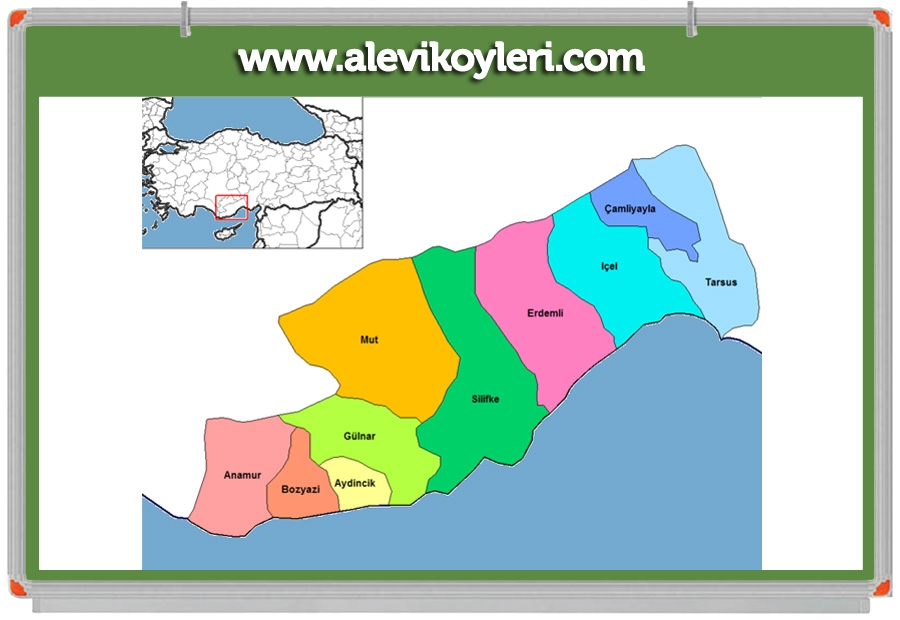 Alevi Köyleri Haritası (İllere göre) 67