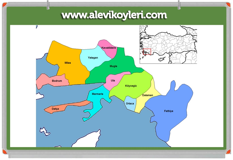 Alevi Köyleri Haritası (İllere göre) 68