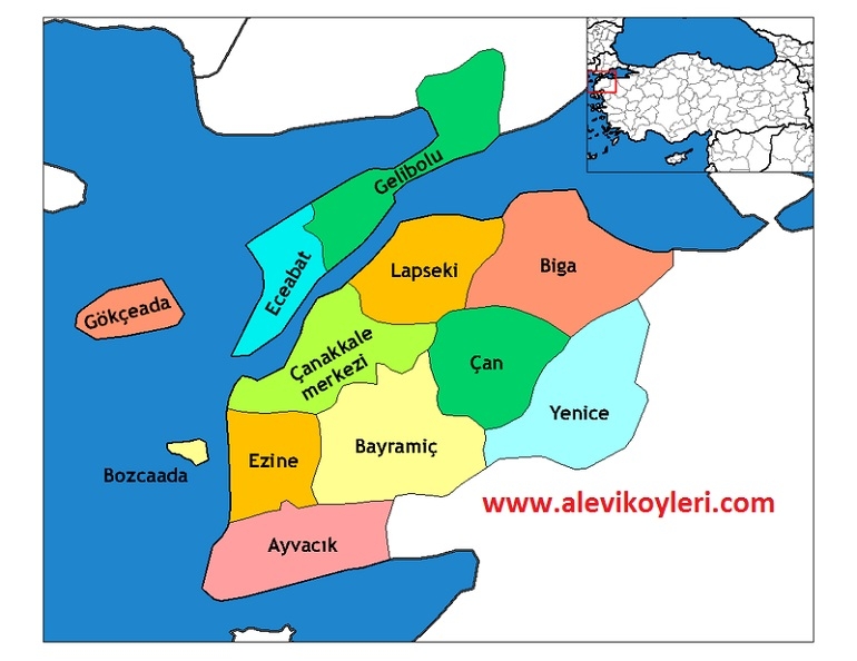 Alevi Köyleri Haritası (İllere göre) 7