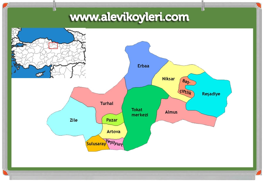 Alevi Köyleri Haritası (İllere göre) 71