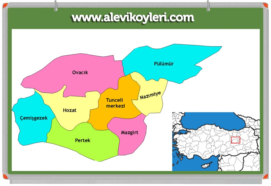 Alevi Köyleri Haritası (İllere göre) 72