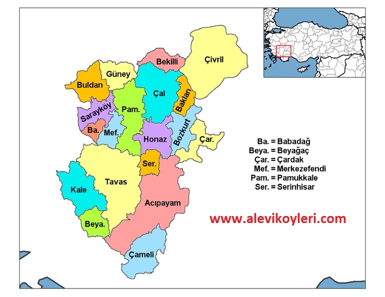 Alevi Köyleri Haritası (İllere göre) 9