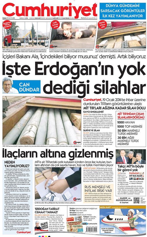 Can Dündar ve Erdem Gül’ün tutuklanmasına neden olan haber