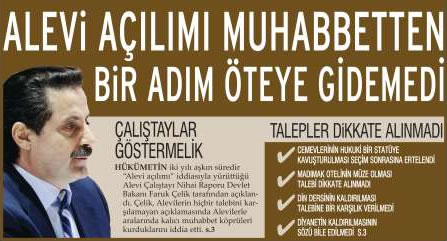 Alevi açılımı muhabbetten ibaret