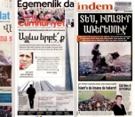 Ermenice Manşetle çıkan 3 Gazete