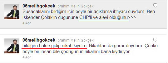 Melih Gökçek: "Alevi olduğunu bildiğim halde..."