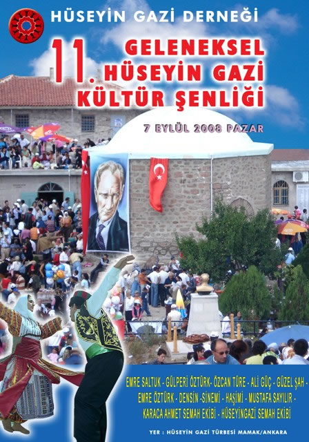 11. Geleneksel Hüseyin Gazi Kültür Şenliği 14 Eylül'de