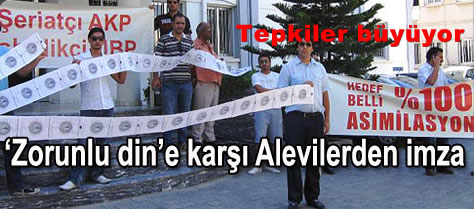 Kıbrıs Alevilerinden Gericiliğe Karşı Eylem
