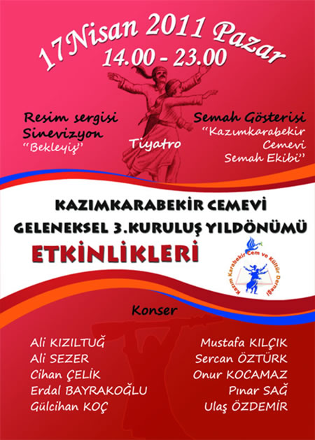 Kazım Karabekir Cem Evi Geleneksel 3.Kuruluş Yıldönümü Etkinliği