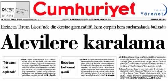 Tercan'da, alevilik tartışmasına soruşturma