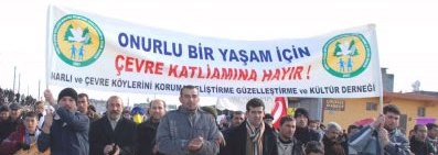 Çöp alanına karşı miting