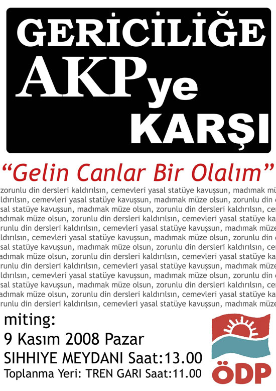 Gericiliğe AKP'ye Karşı Gelin Canlar Bir Olalım