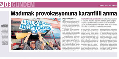 Dinci gazeteler Sivas katliamını savunmayı sürdürüyor