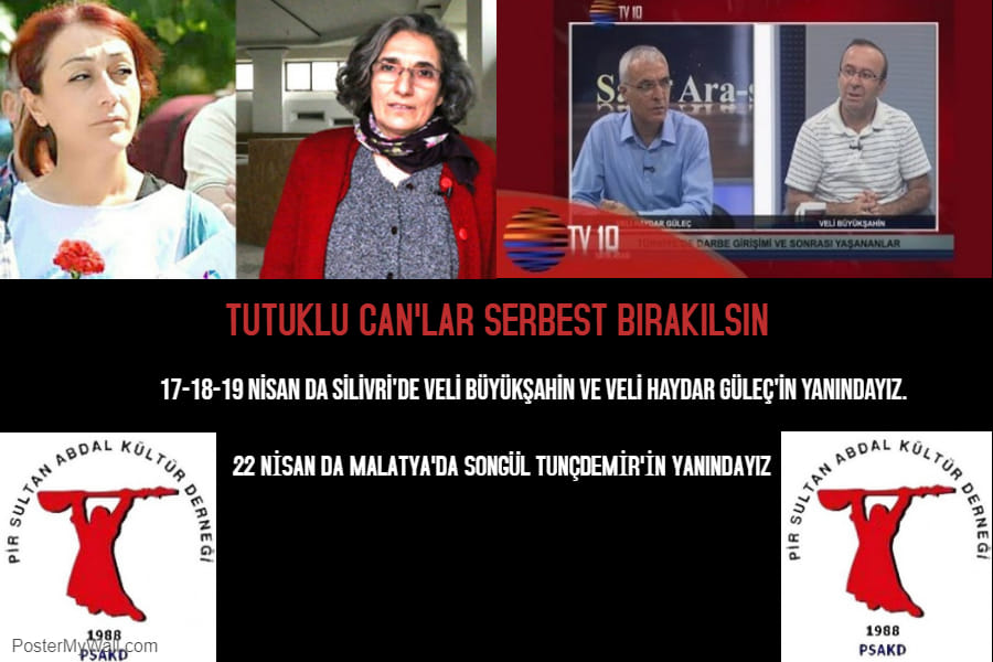 PSAKD İSTANBUL ŞUBELERİ : ”TUTUKLANAN TÜM CANLARIMIZ DERHAL SERBEST BİRAKILSIN”