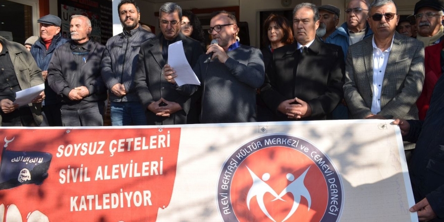 Didim’de Sultanbeyli Cemevine yapılan saldırı protesto edildi