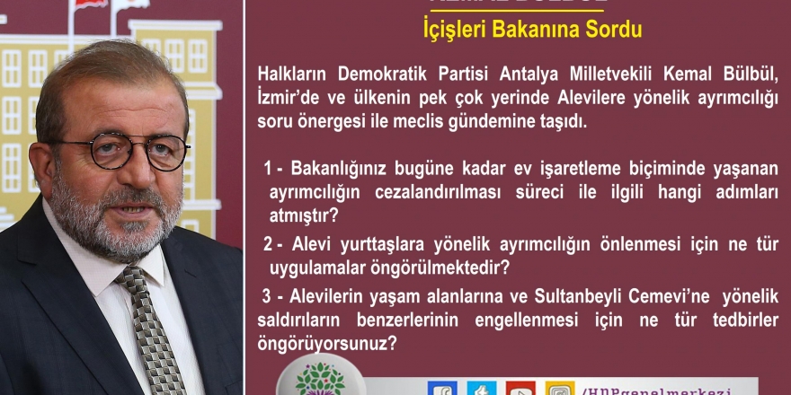 HDP’li Bülbül, Alevilere yönelik hak ihlallerini meclise taşıdı