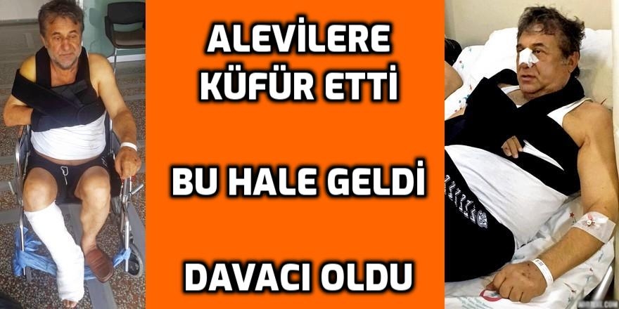 ''Alevi değilmisiniz, hepiniz şerefsiz PKK'lısınız, hepinizin a...  k....!'' dedi ve davacı oldu!