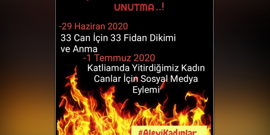 Alevi kadınlardan 33 can için fidan dikimi ve anma