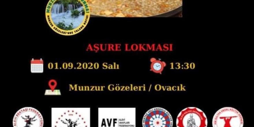 Alevi kurumları 1 Eylül Dünya Barış Günü’nde aşurelerini Munzur’da verecek