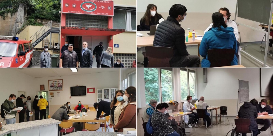 Stuttgart Alevi Kültür Merkezi binasının bir bölümünü Covid-19 aşı merkezine çevirdi