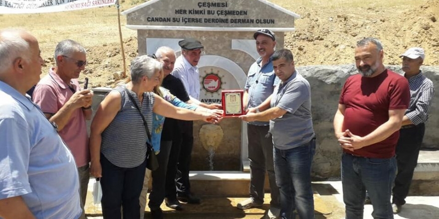Depremden etkilenen Bölükkaya Köyü’nde yaptırılan çeşmenin açılışı yapıldı