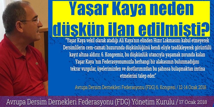 Yaşar Kaya kimdir ve neden düşkün ilan edilmiştir?