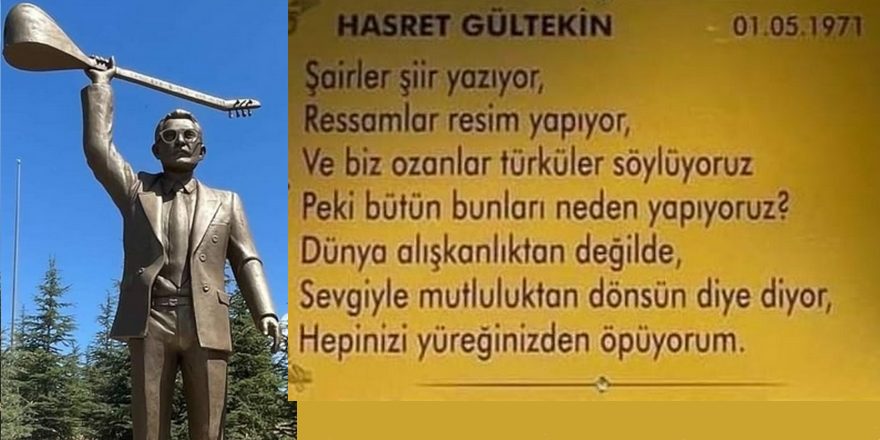 Hasret Gültekin anıtı yine dimdik ayakta