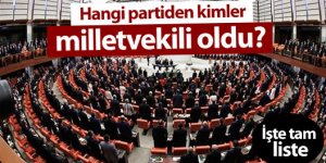 1 Kasım 2015 Milletvekili seçilenler Listesi