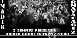 2 Temmuz Anma Etkinlikleri ALANYA Programı