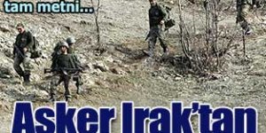 Genelkurmay : Kara Operasyonu Bitti