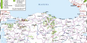 Türkiyedeki Çerkes, Abaza, Çeçen, Lezgi ve saire Kafkas yerleşimleri