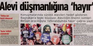 Alevi düşmanlığına 'Hayır'