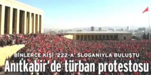 Anıtkabir de türban protestosu