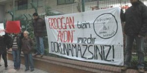 Eroğan Aydınla dayanışma eylemi