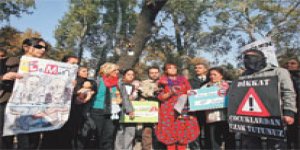 Alevi kadınlardan Üzmez protestosu
