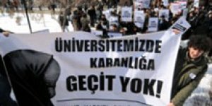 ODTÜ'de türban protestosu