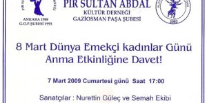 8 Mart Dünya Emekçi Kadınlar Günü Etkinliğine Davet