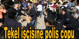 Tekel işçisine polis copu